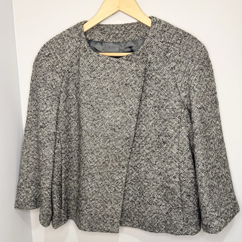 Banana Republic WOOL & Mohair lady style tweed Jacket LARGE